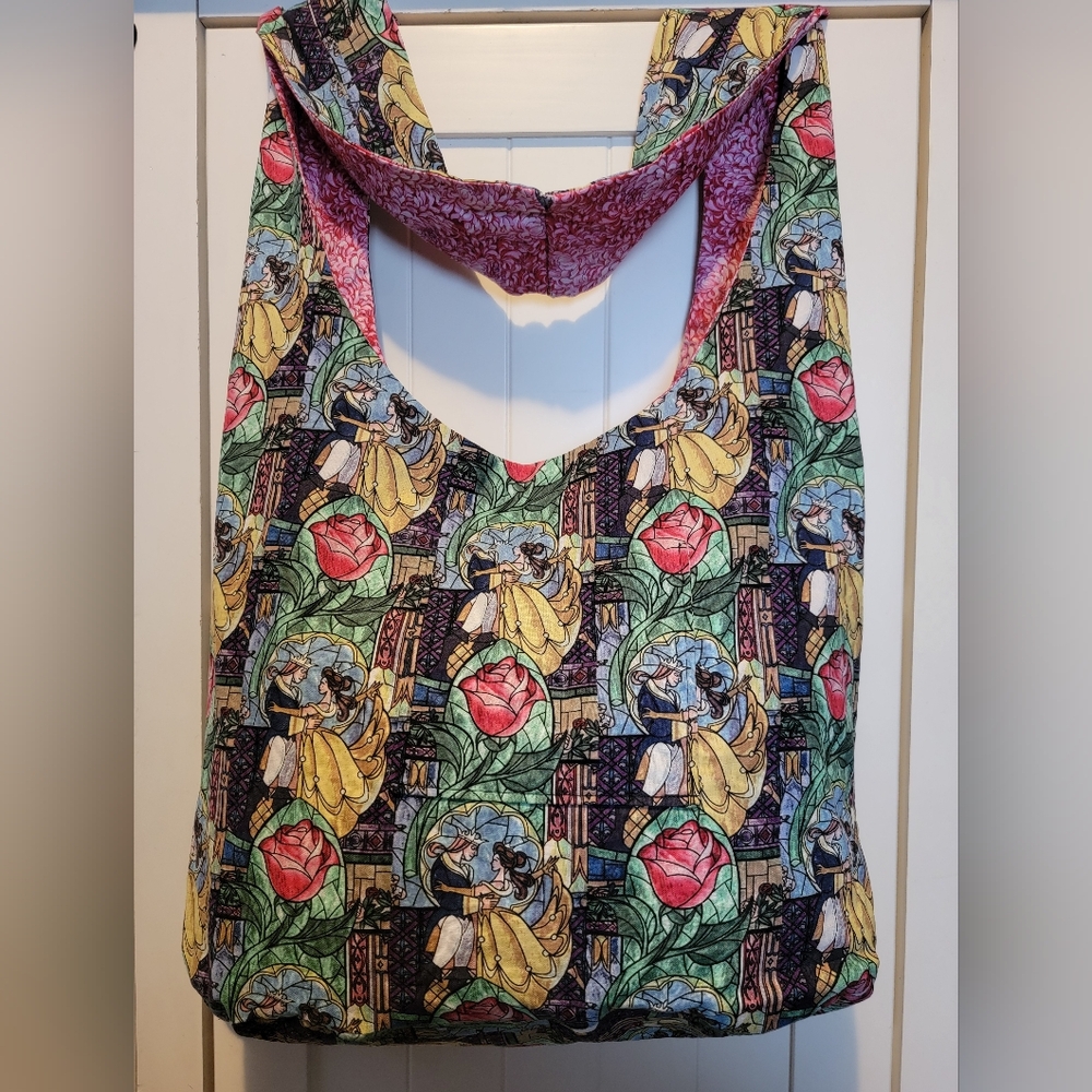 Handmade Beauty and the Beast Fabric Bag